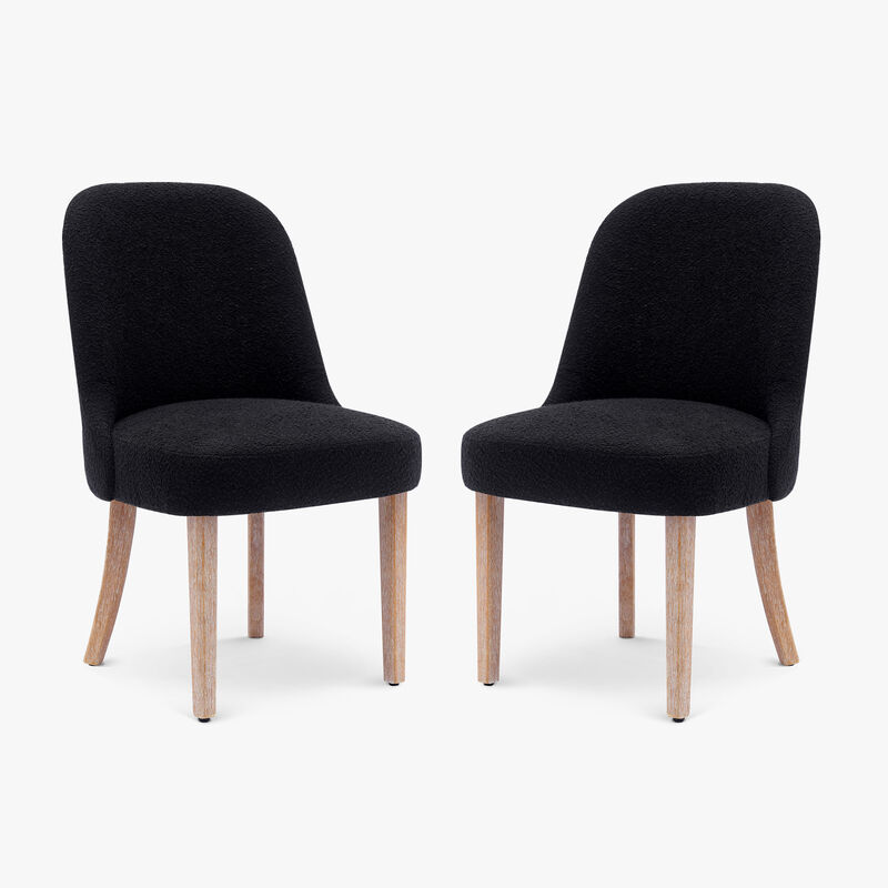 WestinTrends Mid-Century Modern Upholstered Boucle Dining Chair
