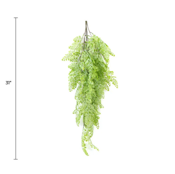 Artificial Light Green Maidenhair Fern 31" UV Resistant