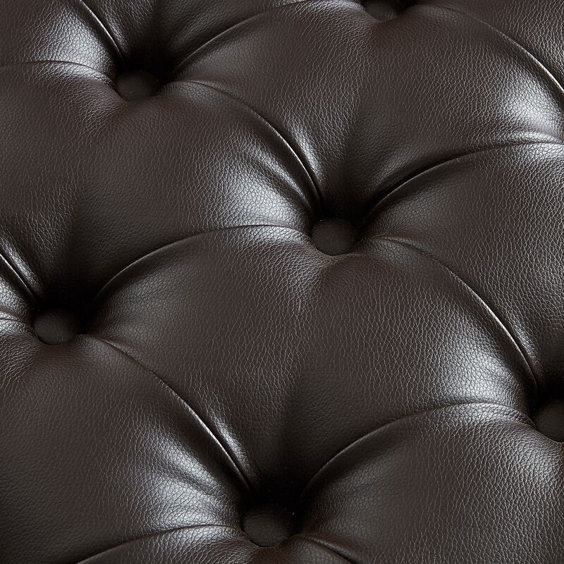 Inspired Home Eladio Leather PU Ottoman Coffee Table