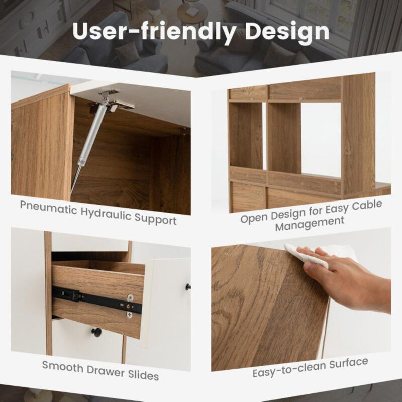 Hivvago 71 Inch Kitchen Pantry with 3 Storage Cabinet and 3 Deep Drawers