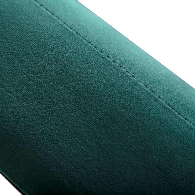 Dury Queen Size Platform Bed, Green Velvet Upholstery, Tufted Wingback - Benzara