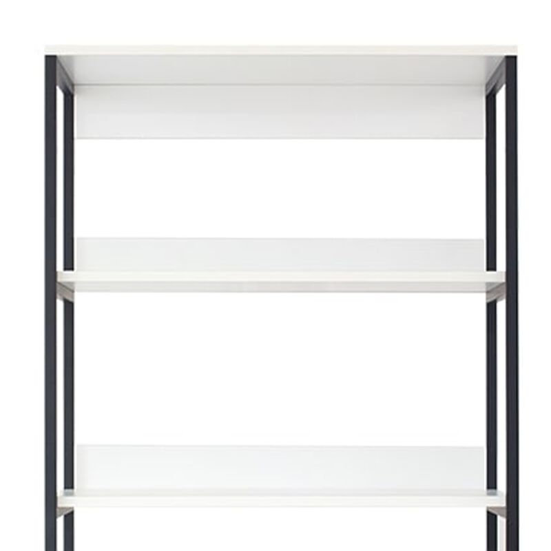Cox Tall Modular Closet System, 5 Storage Shelves and Black Metal Frame