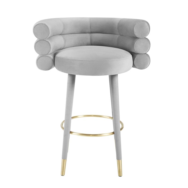 Betty Black Velvet Barstool