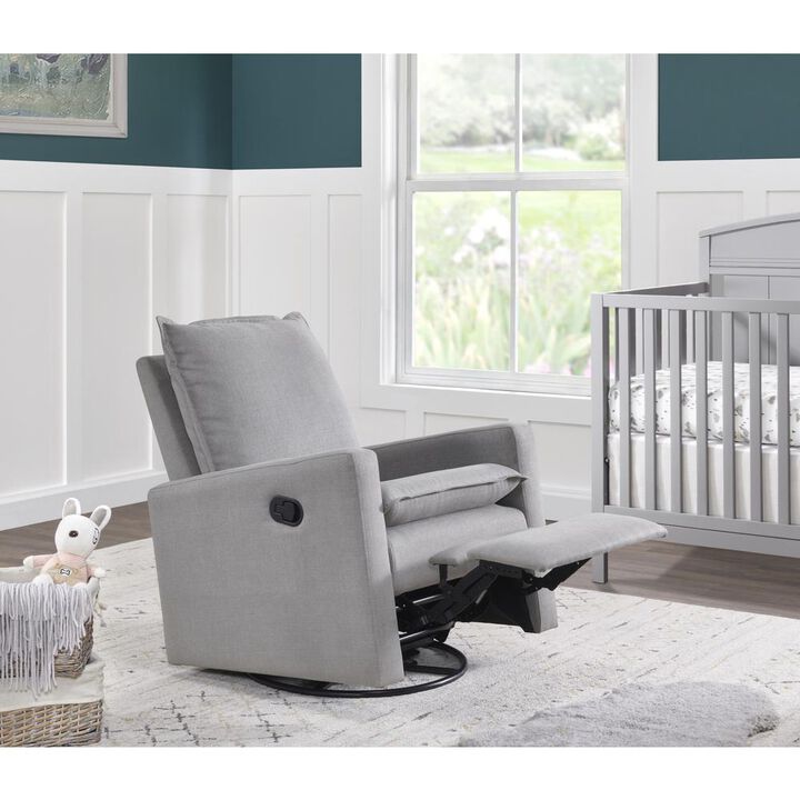 Oxford Baby Uptown Swivel Rocker / Recliner Gray