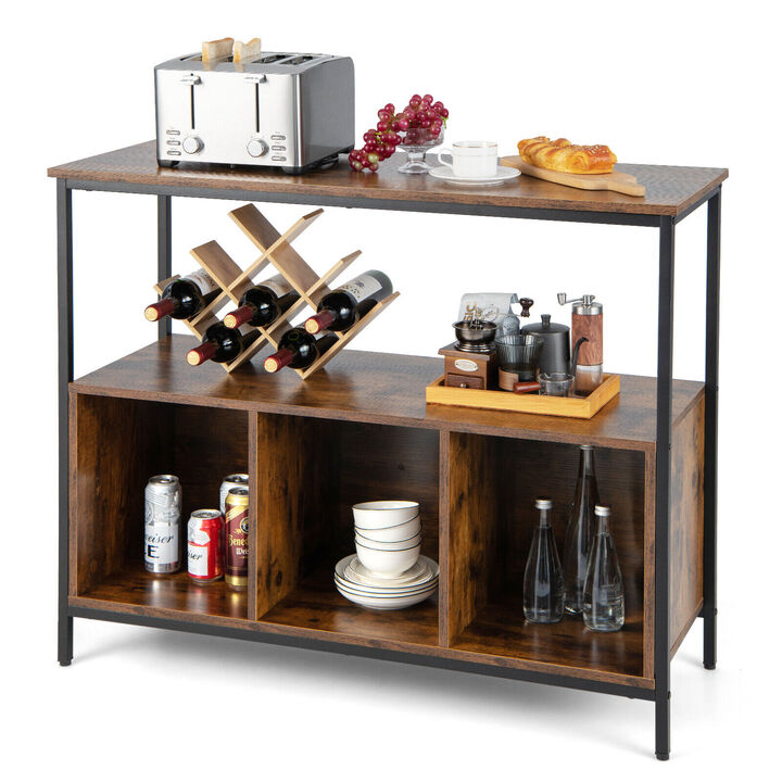 Modern Kitchen Buffet Sideboard with 3 Compartments