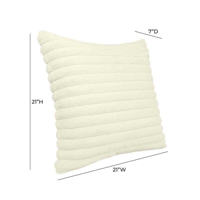 Furry Taupe Vegan Fur Rectangular Accent Pillow
