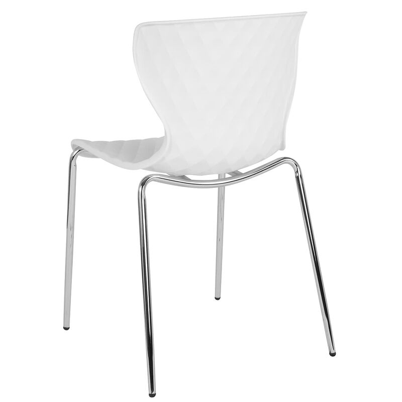 Flash Furniture Lowell Contemporary Design White Plastic Stack Chair