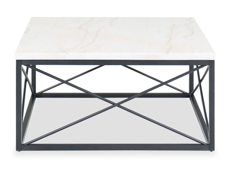 Skyler White Marble Cocktail Table