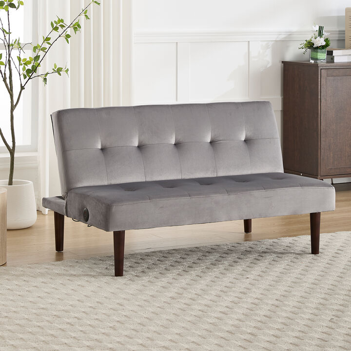 Merax Flannel Fabric Foldable Sofa Recliner Futon