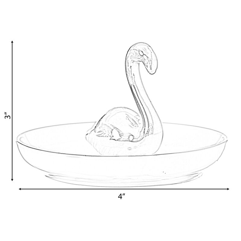 Uniquewise Swan Design Jewelry Holder with Decorative Trinket Dish Organizer