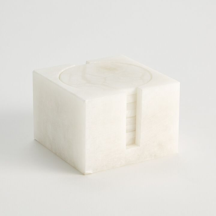 Set of 8 Coasters With Holder