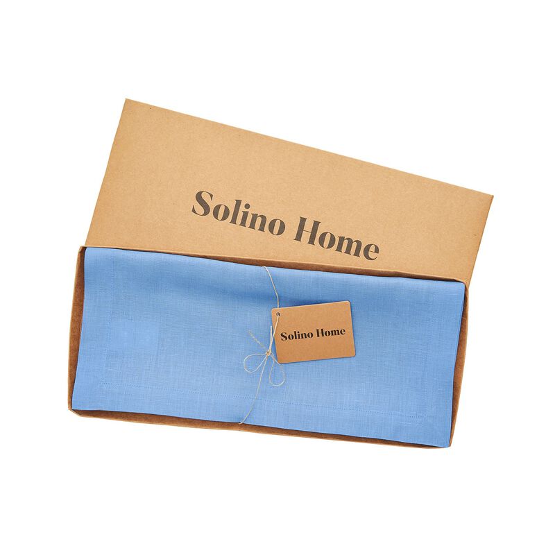 Solino Home 100% Pure Linen Table Runner | Fete for Valentine;s