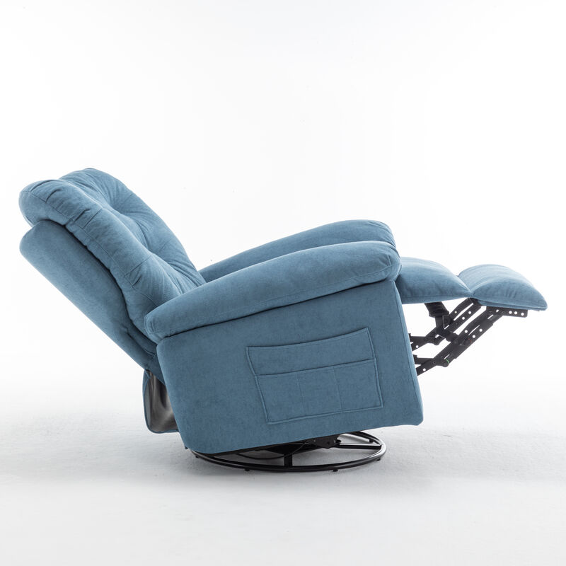 Merax Modern Fleece Recliner Chair with Manual Push Button