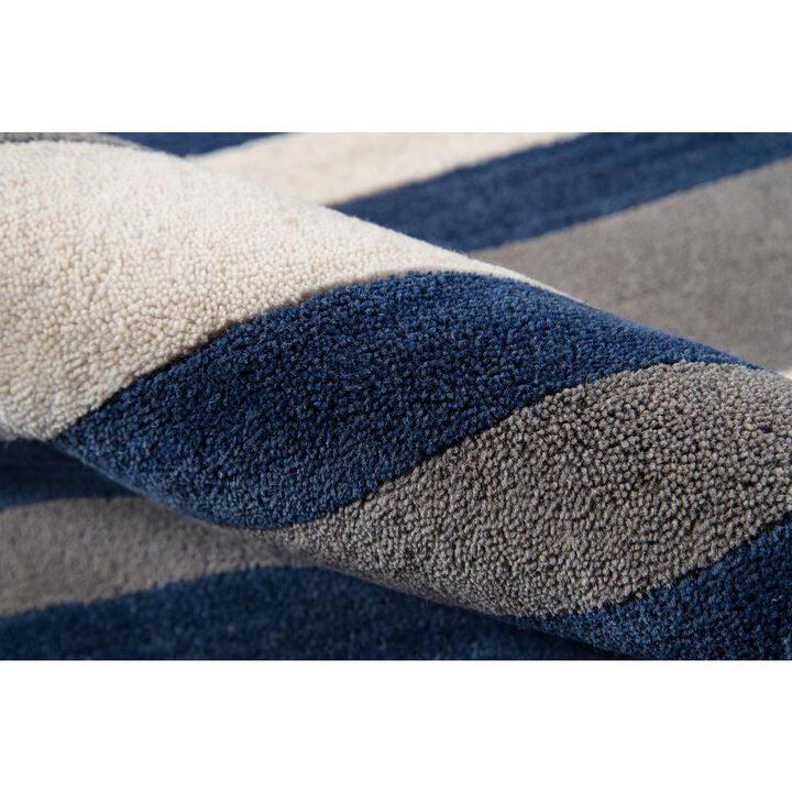 Momeni Contemporary Rectangle Area Rug, Navy, 2'3 X 3'9
