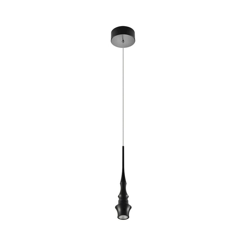 VONN Lighting Integrated LED Height Adjustable Pendant Light in Black