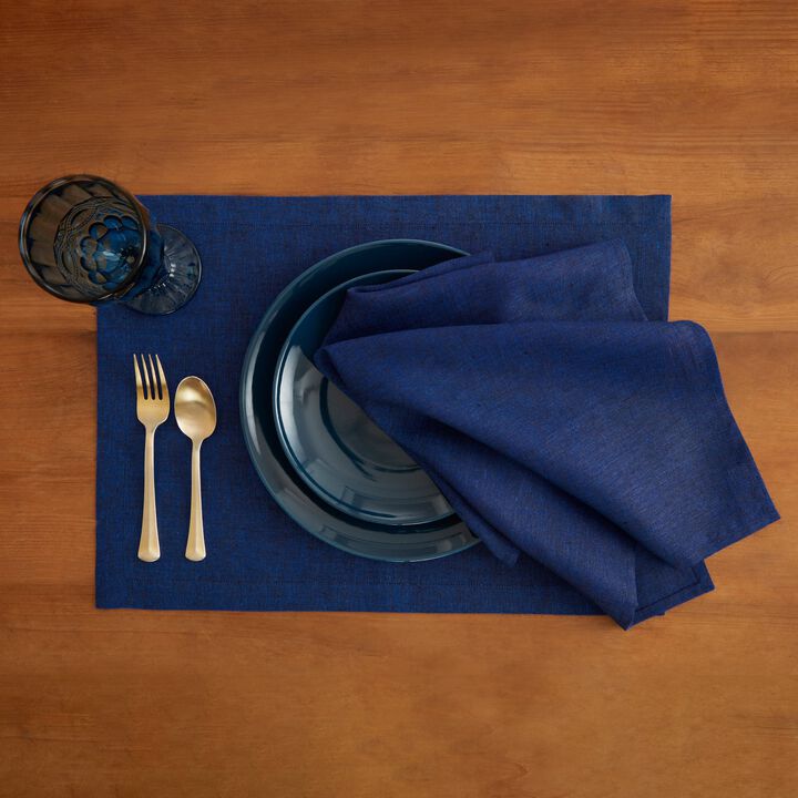 Solino Home 100% Pure Linen 14 x 19 Inch Placemats Set of 4 | Athena