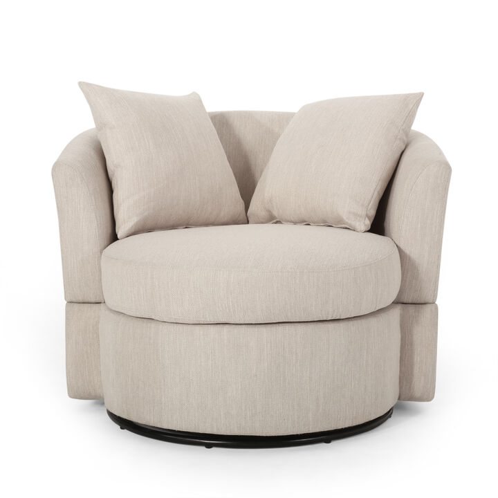 Modern Swivel Accent Chair with Pillows
