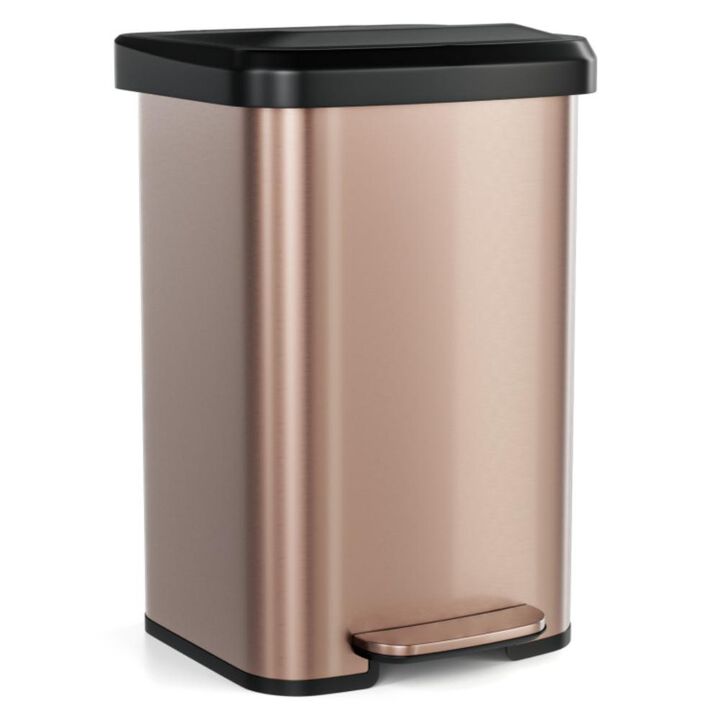 Hivvago 13.2 Gallon Step Trash Can with Soft Close Lid and Deodorizer Compartment