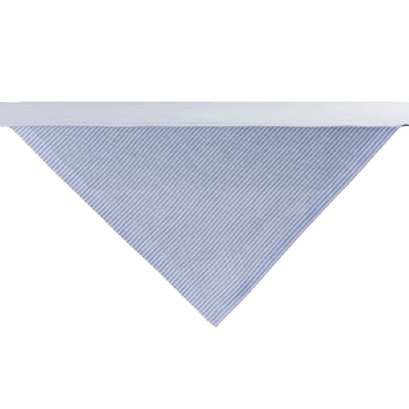 Solino Home 100% Pure Linen Table Throw 52 x 52 Inch | Narrow Stripe for Thanksgiving, Christmas