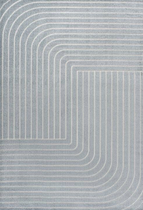 Odense High-Low Minimalist Angle Geometric Indoor/Outdoor Area Rug