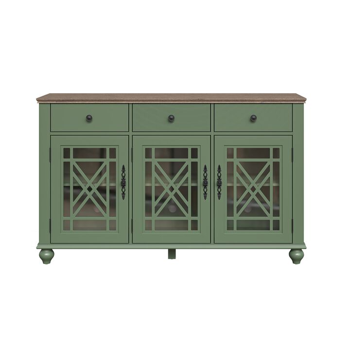 FESTIVO 55" Vintage Style Kitchen Buffet Sideboard Cabinet w/ Drawers