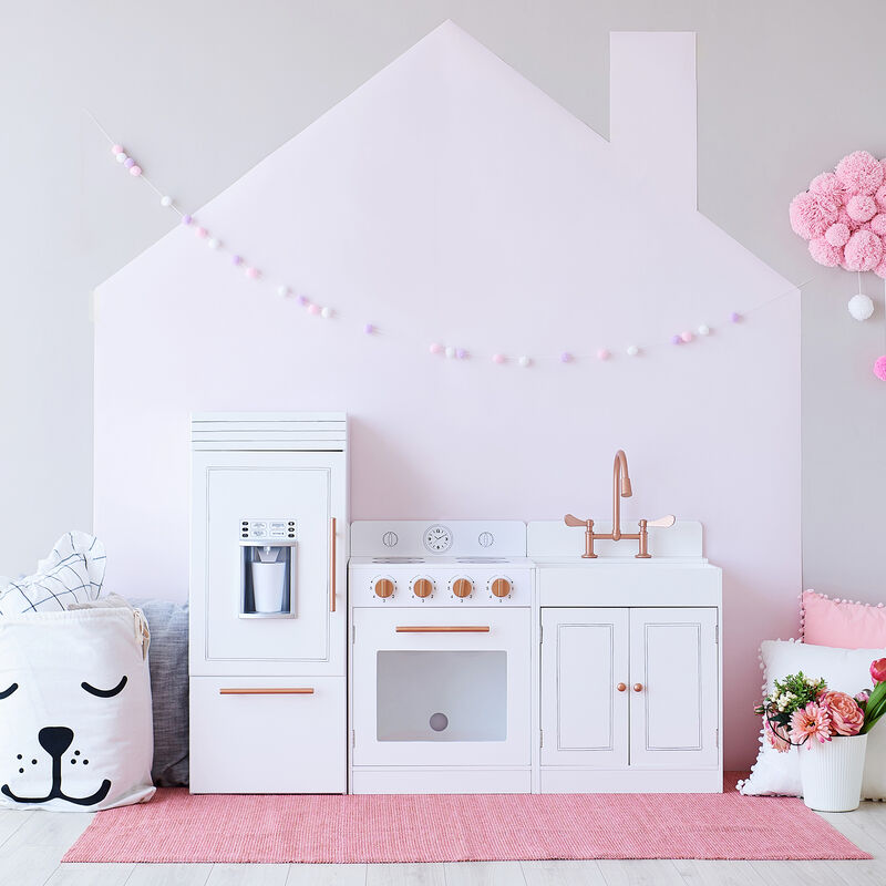 Teamson Kids - Little Chef Paris Modern Play Kitchen - White / Rose Gold