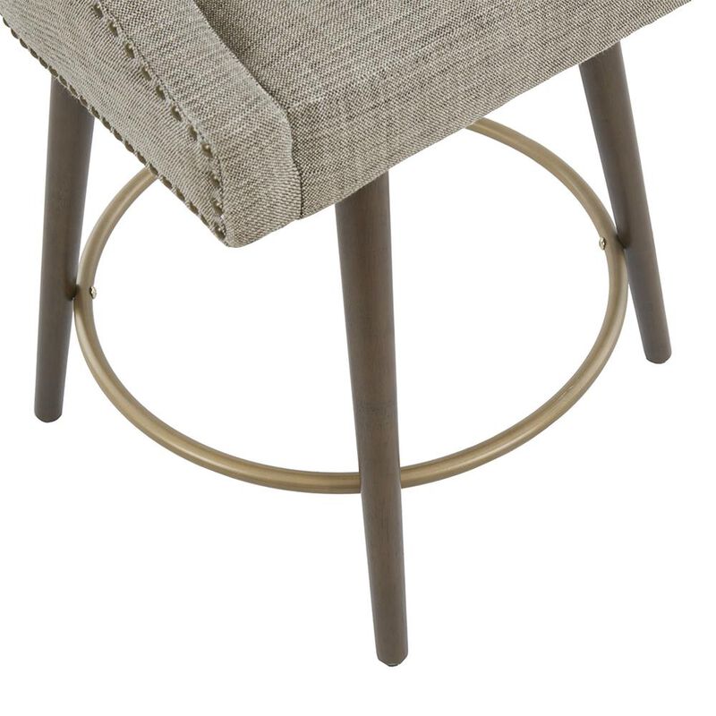 Belen Kox Grey Tweed Swivel Counter Stool, Belen Kox