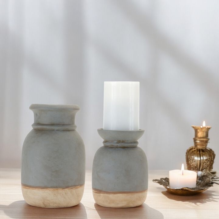 Set of 2 Candle Holders for Elegant Home Décor and Ambient Lighting