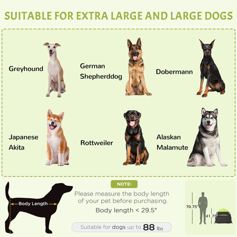 Green Pet Adventure: Extra Large Portable Dog Camping Tent
