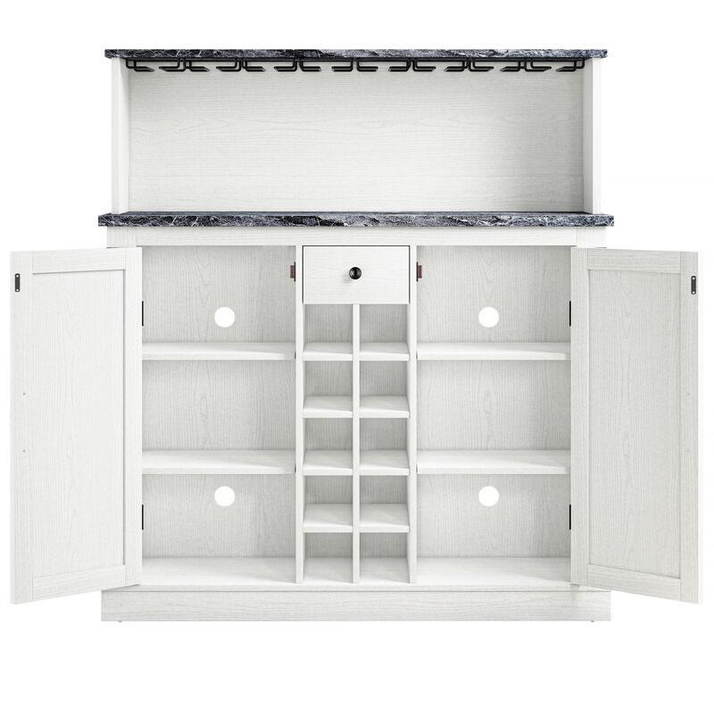 FESTIVO Farmhouse Buffet Bar Cabinet with Wine Storage