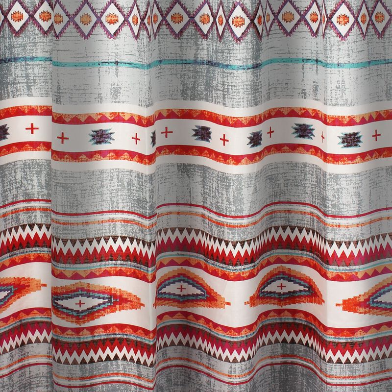 Kiva Western Boho Shower Curtain 72" x 72" Multicolor by Greenland Home Fashion