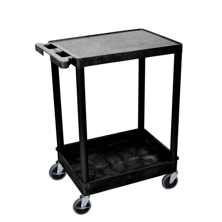 2 Shelf Black Tub Cart