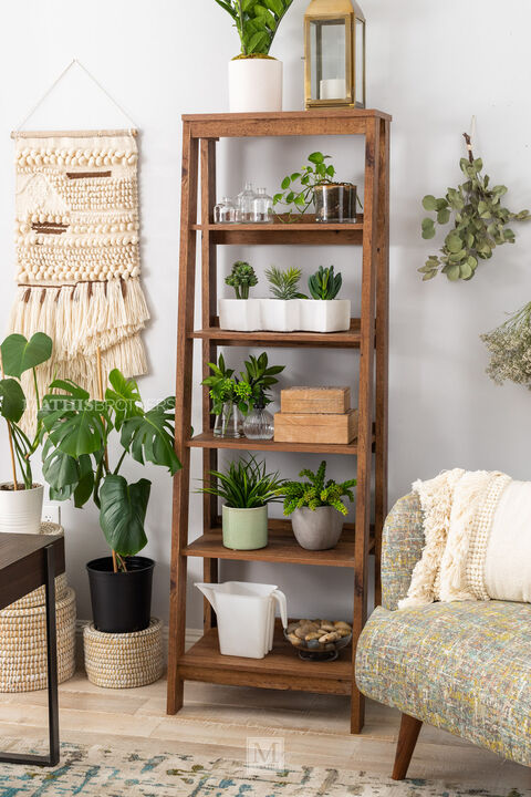 Trestle Bookcase - Brown