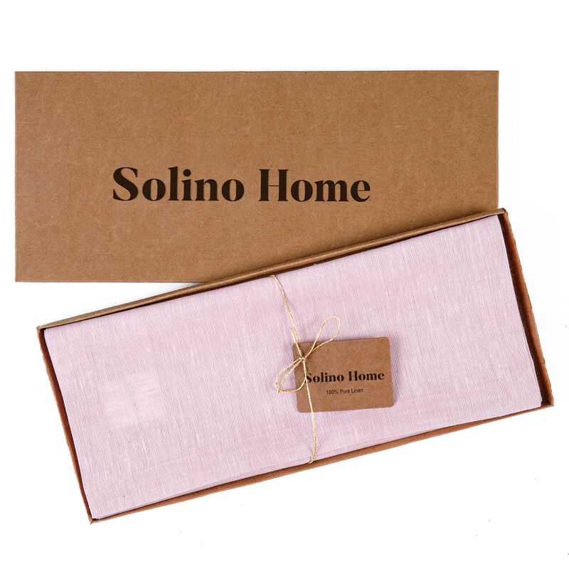Solino Home 100% Pure Linen Table Runner | Athena for Thanksgiving, Christmas