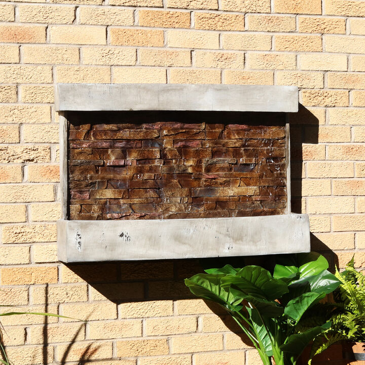Sunnydaze Ancient Polyresin Outdoor Wall Water Fountain