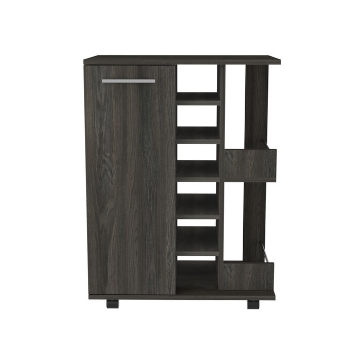 Bar Cart Wells, Living Room, Espresso