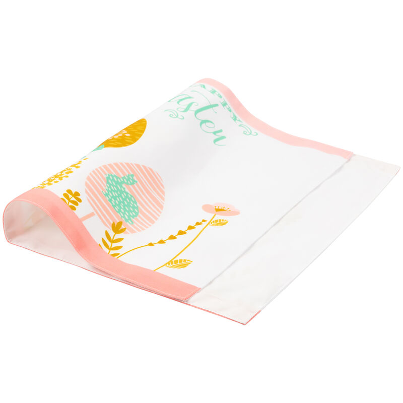 Set of 4 Pastel Eggs "Happy Easter" Floral Placemats 18"