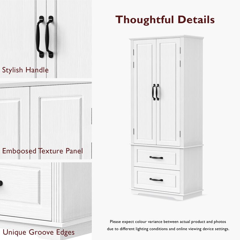 Merax Farmhouse Kitchen Pantry Cupboard Cabinet