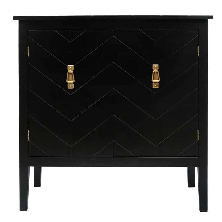 MONDAWE 2 Door Wooden Cabinets, Wood Cabinet Vintage  Style Sideboard for Living Room Dining Room Office