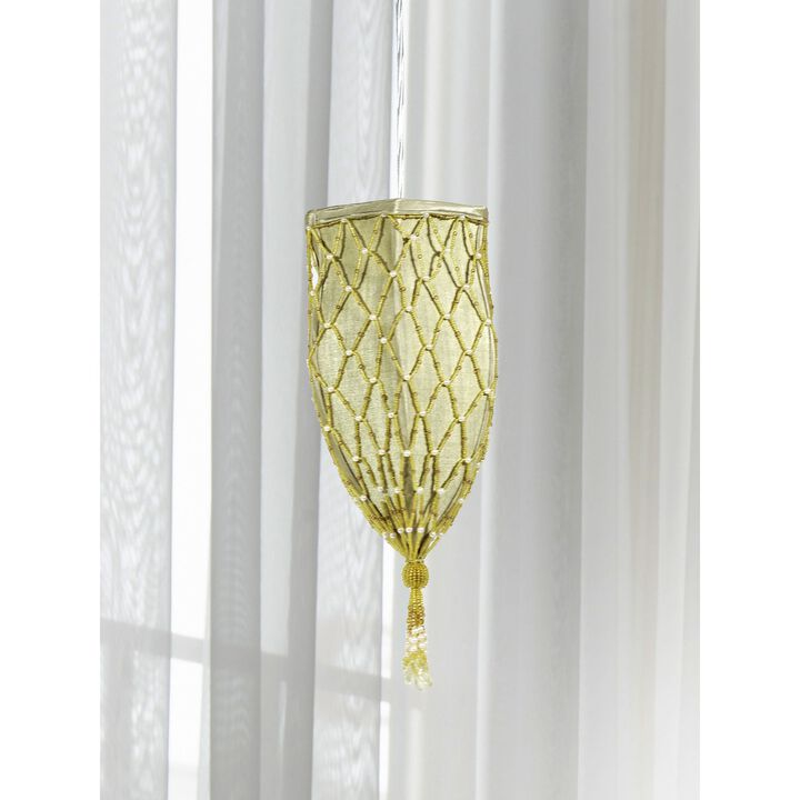 88" Gold and Black Pendant Ceiling Light Fixture