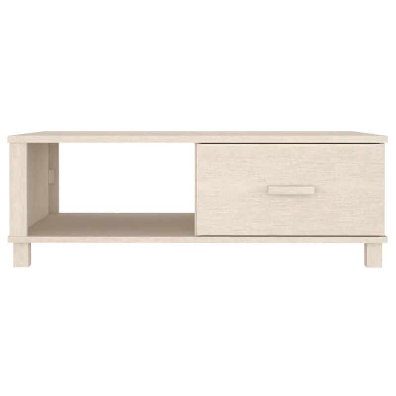 vidaXL Honey Brown Coffee Table HAMAR - Solid Wood Pine - Storage Drawer, Decorative and Functional Home Furnishing Piece, Easy Assembly, 39.4"x21.7"x13.8"