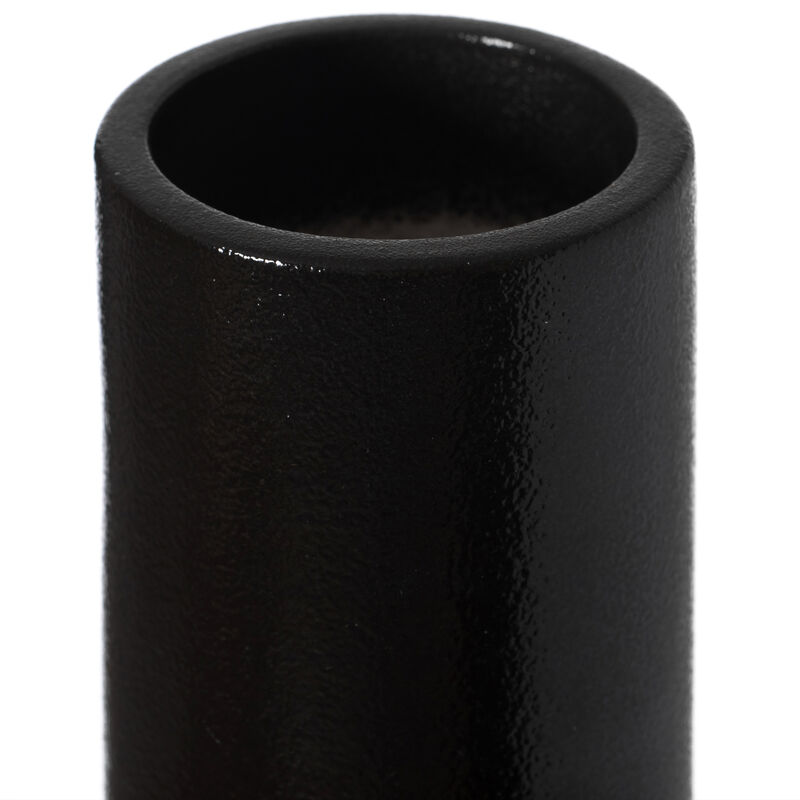 Decorative Modern Ceramic Cylinder Shape Table Vase Flower Holder with Rope, Black Set of 2