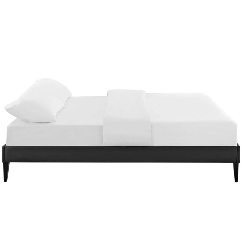 Modway - Tessie Full Vinyl Bed Frame with Squared Tapered Legs Black