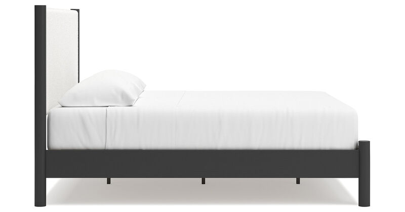 King Upholstered Panel Bed