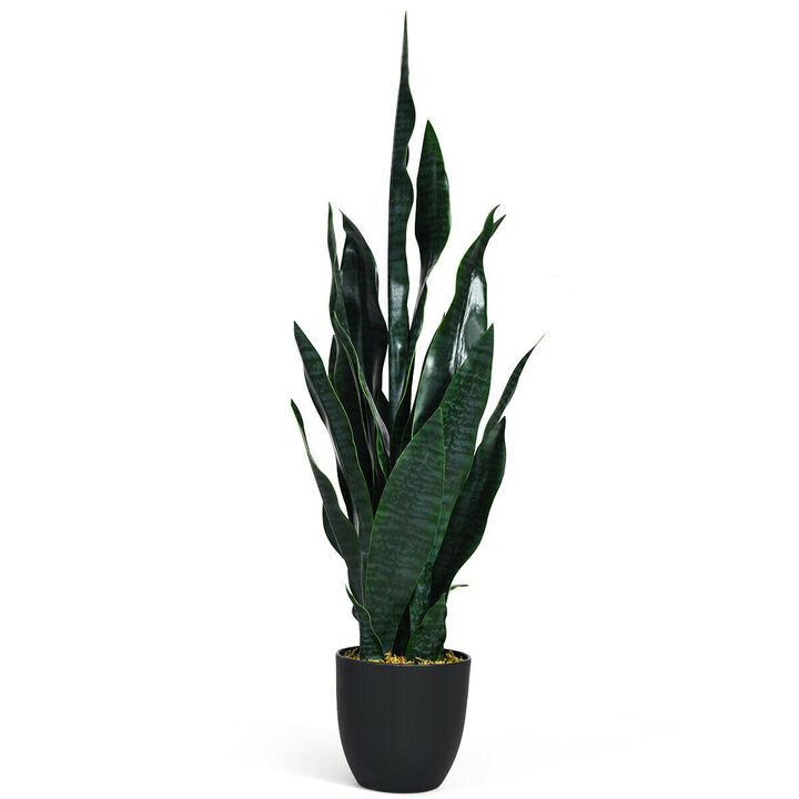35.5 Inch Indoor-Outdoor Decoration Fake Artificial Snake Plant