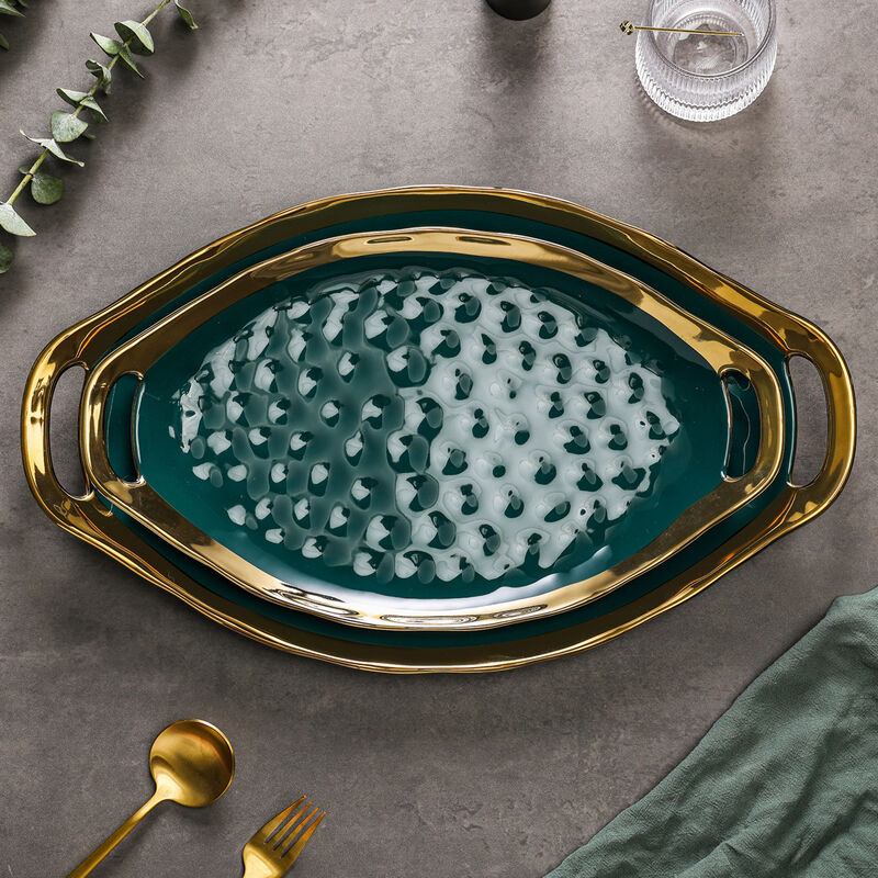 Stone Lain Florian Porcelain Serving Plate Set 2 Piece