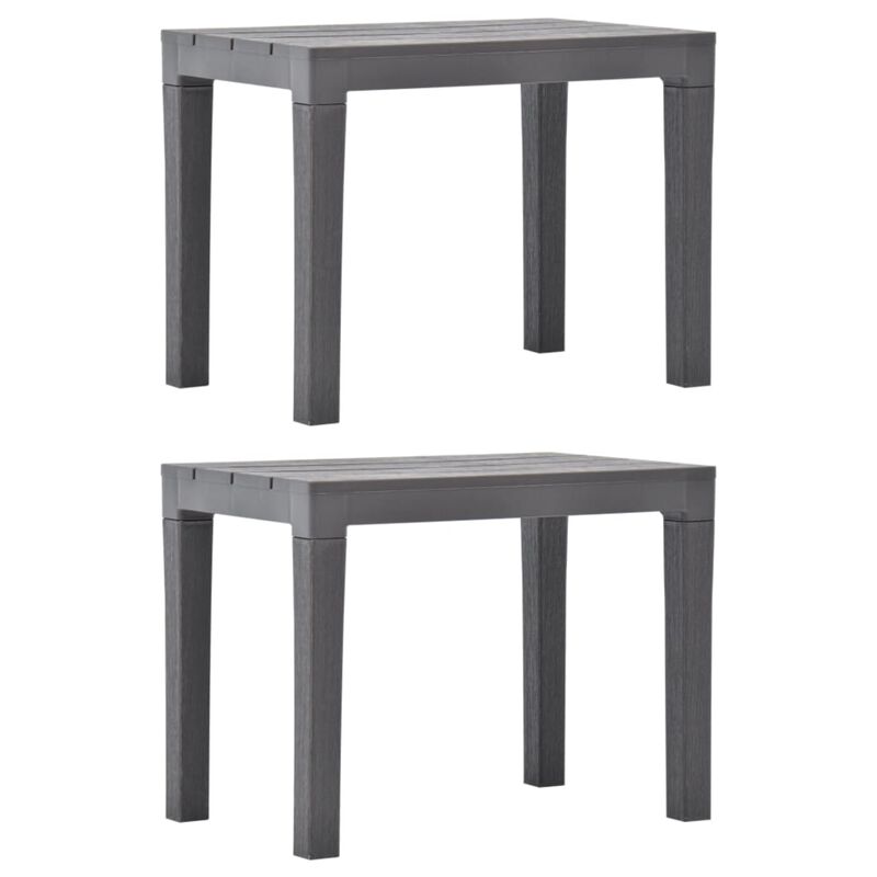 vidaXL Garden Benches 2 pcs Mocca Plastic