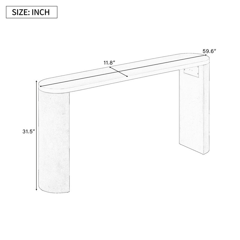 Merax Modern Porch Console Table for Entrance