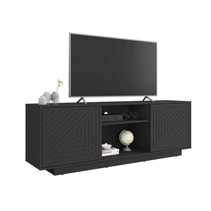 Modern TV Stand For TVs Up To 70", Black