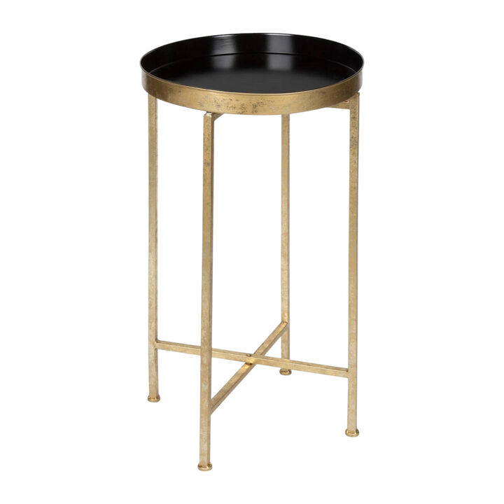 Compact Metal Round Nightstand – Removable Top for Easy Cleaning or Storage